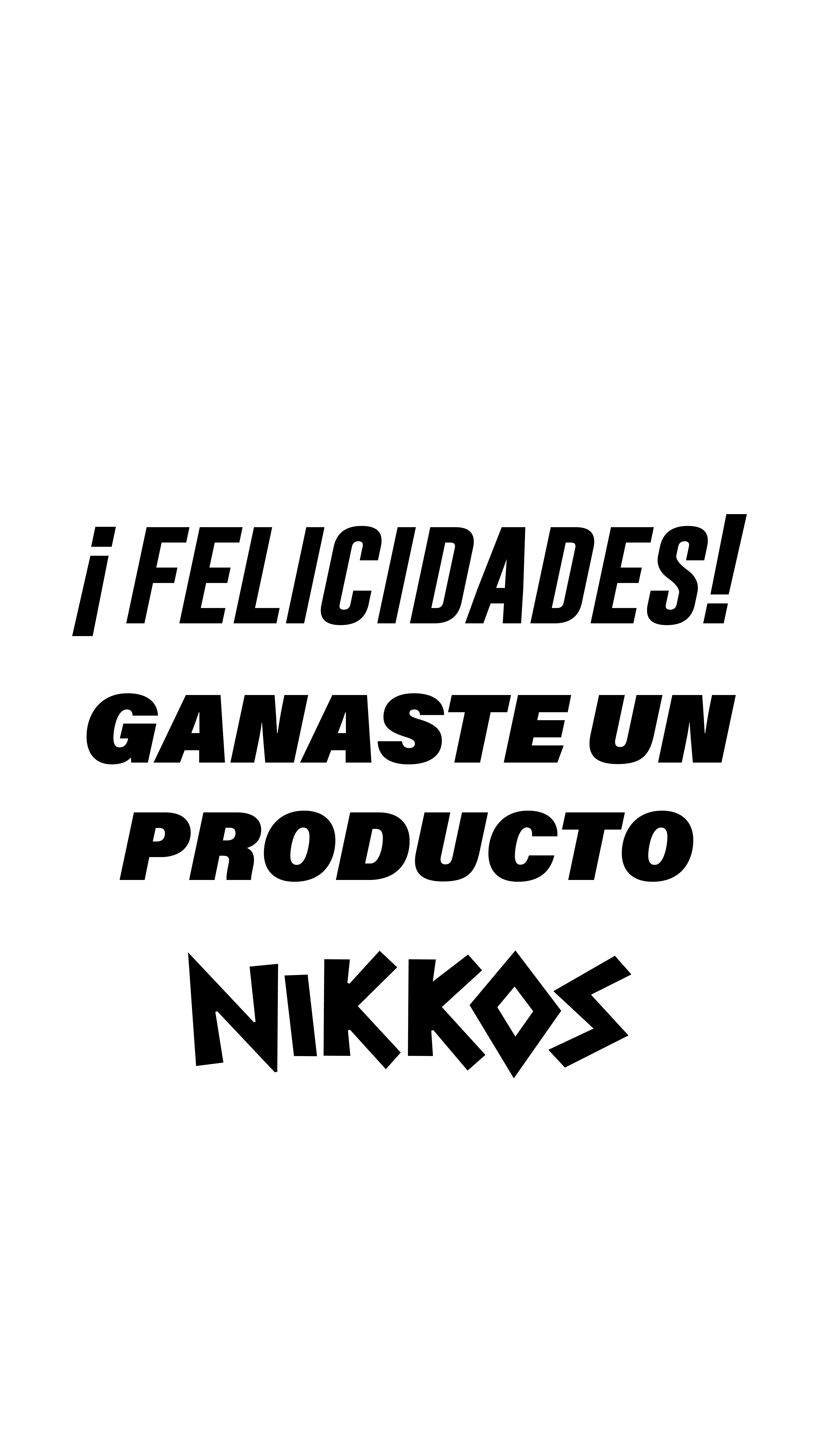 Felicidades ganaste un premio - Nikkos